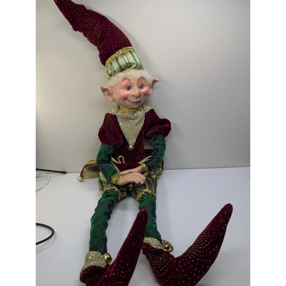 Elf PIXIE‎ DOLL FARIES Christmas Poseable Elf Wire Frame 30